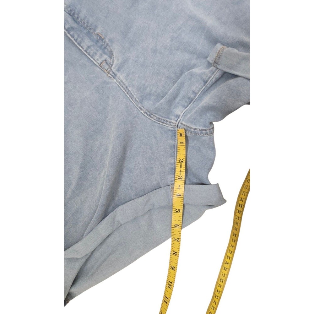 Nicole Miller Womens Shorts Size 16 Blue Light Wash Soho High Rise Rolled Cuff - Picture 6 of 8